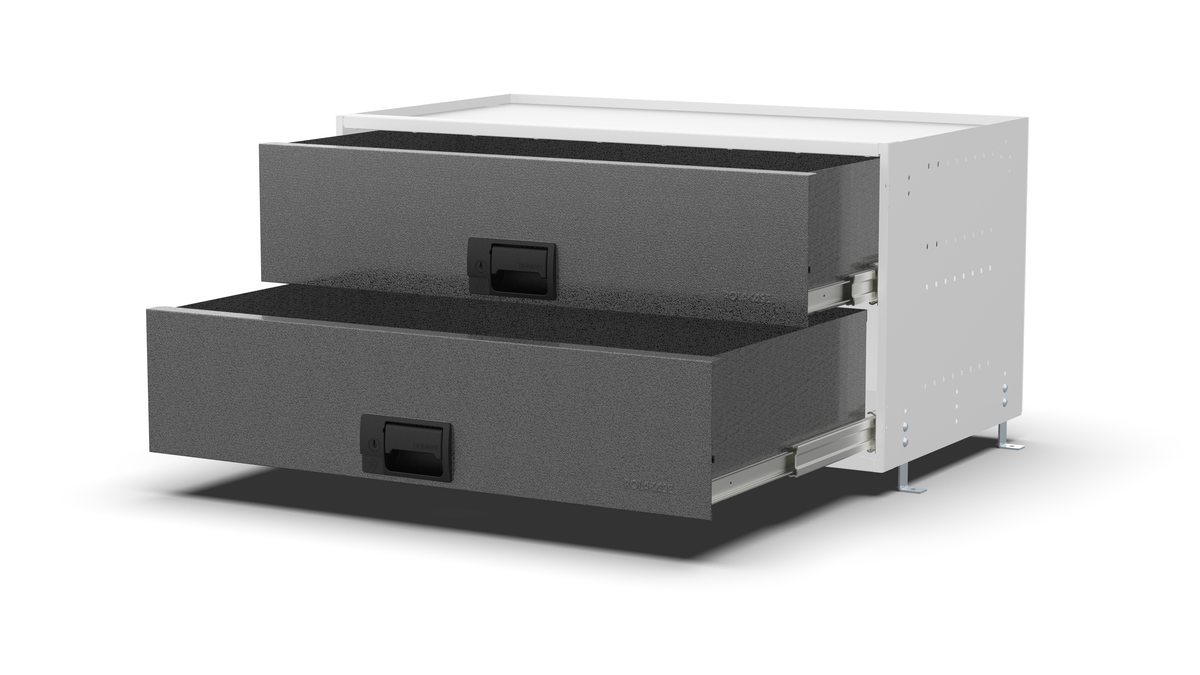 Service Body & Van Drawer Unit – 2 Deep Drawers – 33″W × 16.5″H × 18″D