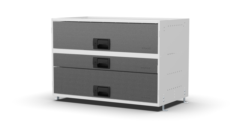 Service Body & Van Drawer Unit – 3 Mixed-Depth Drawers – 33″W × 21.5″H × 18″D
