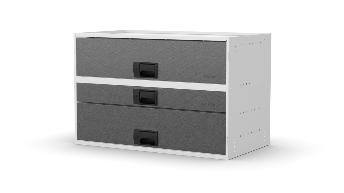 Service Body & Van Drawer Unit – 3 Mixed-Depth Drawers – 33″W × 21.5″H × 18″D