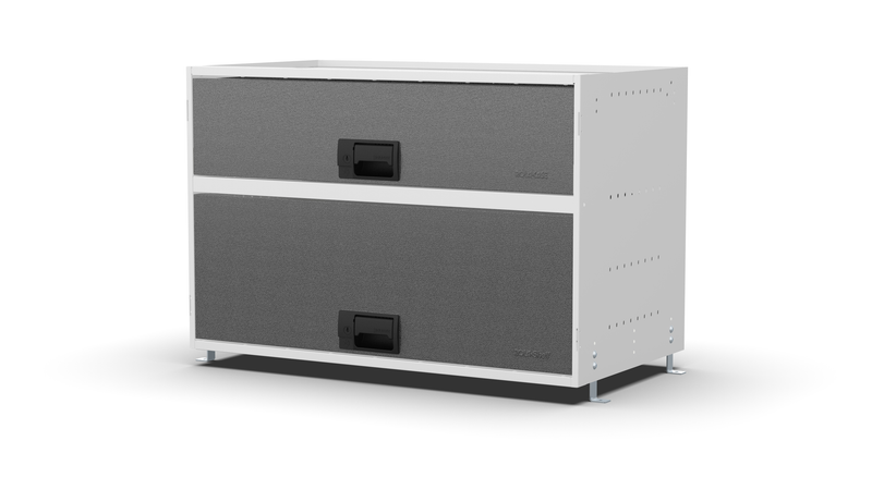Service Body & Van Drawer Unit – 2 Mixed-Depth Drawers – 33″W × 21.5″H × 18″D