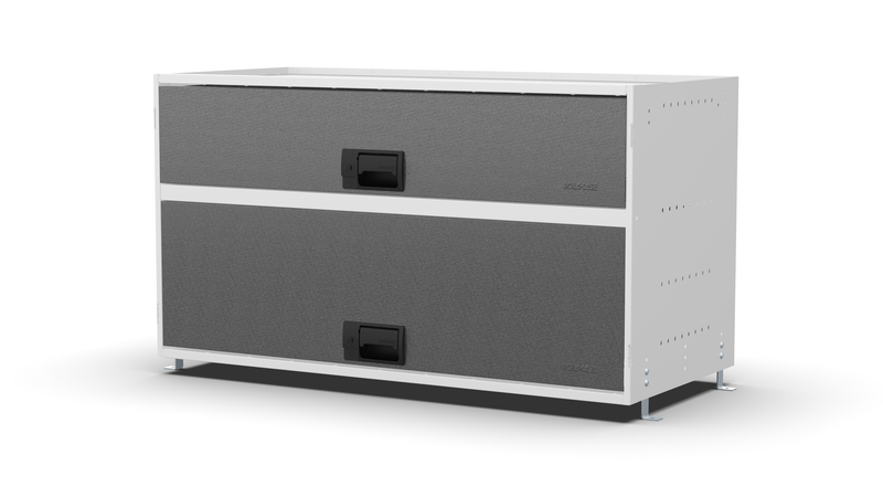 Service Body & Van Drawer Unit – 2 Mixed-Depth Drawers – 39.7″W × 21.5″H × 18″D