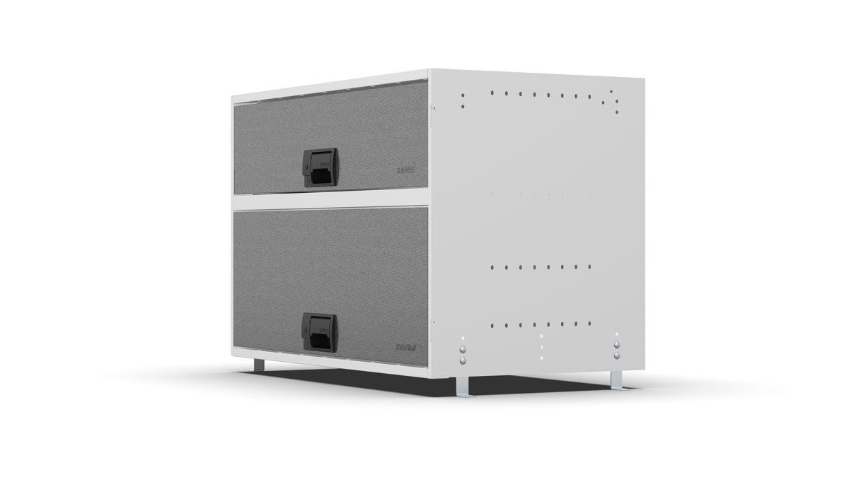 Service Body & Van Drawer Unit – 2 Mixed-Depth Drawers – 33″W × 21.5″H × 18″D