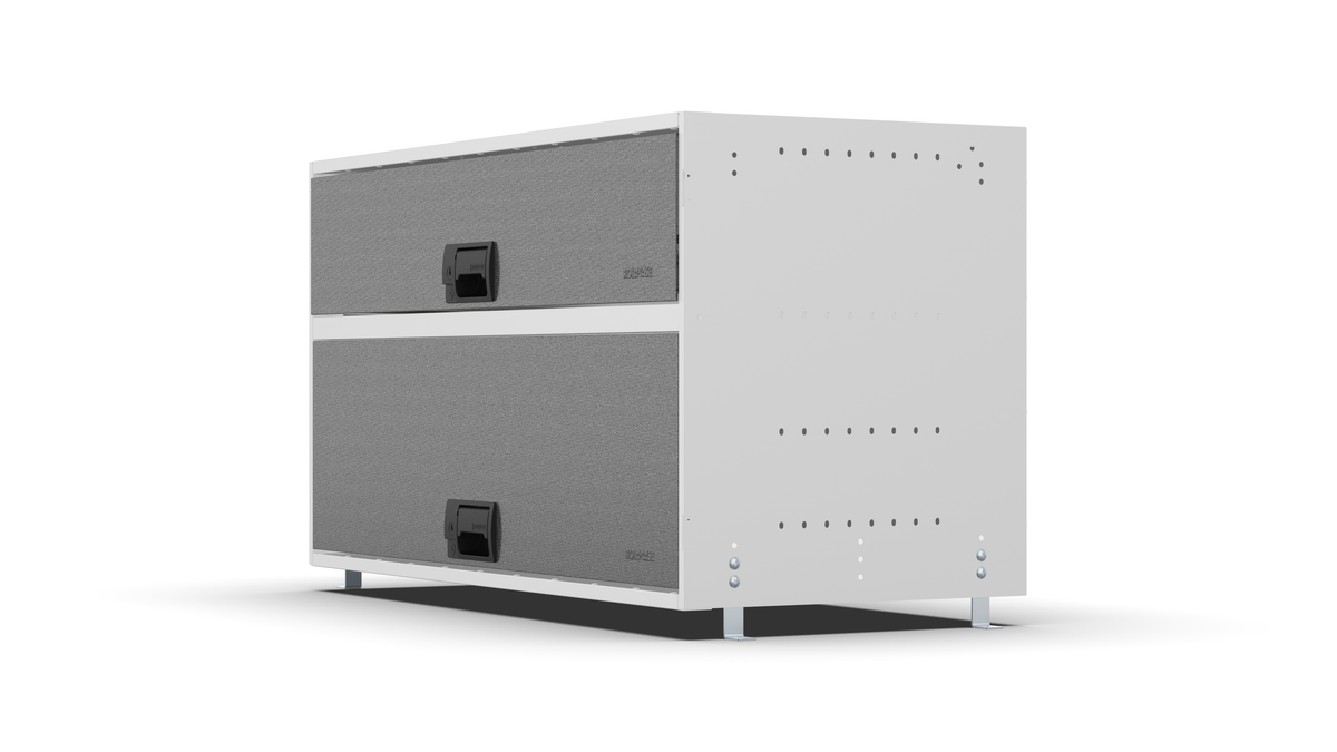Service Body & Van Drawer Unit – 2 Mixed-Depth Drawers – 39.7″W × 21.5″H × 18″D