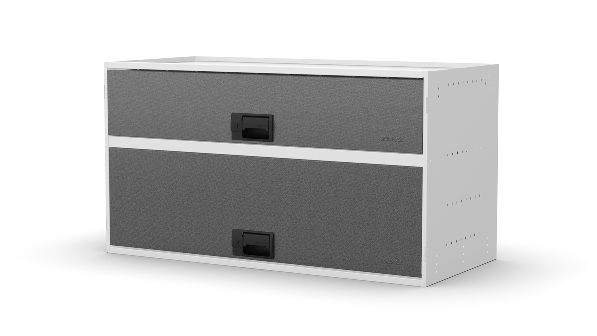 Service Body & Van Drawer Unit – 2 Mixed-Depth Drawers – 39.7″W × 21.5″H × 18″D