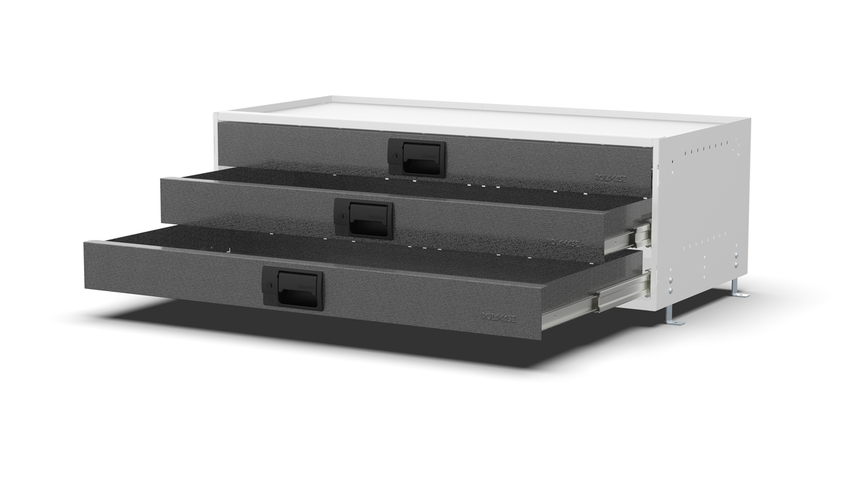 Service Body & Van Drawer Unit – 3 Drawers – 39.7″W × 12.8″H × 18″D