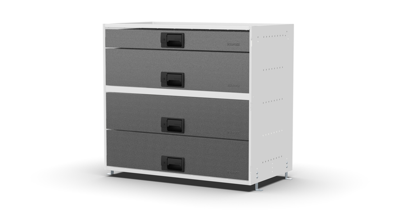 Service Body & Van Drawer Unit – 4 Mixed-Depth Drawers – 33″W × 29.3″H × 18″D