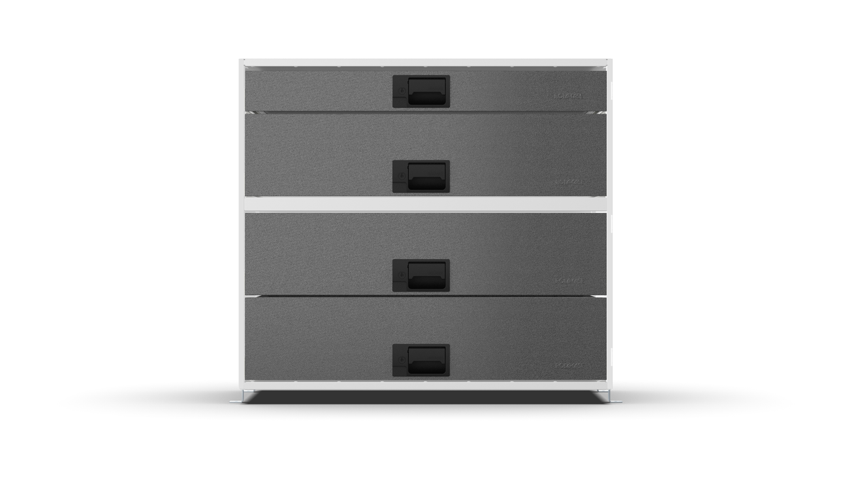 Service Body & Van Drawer Unit – 4 Mixed-Depth Drawers – 33″W × 29.3″H × 18″D