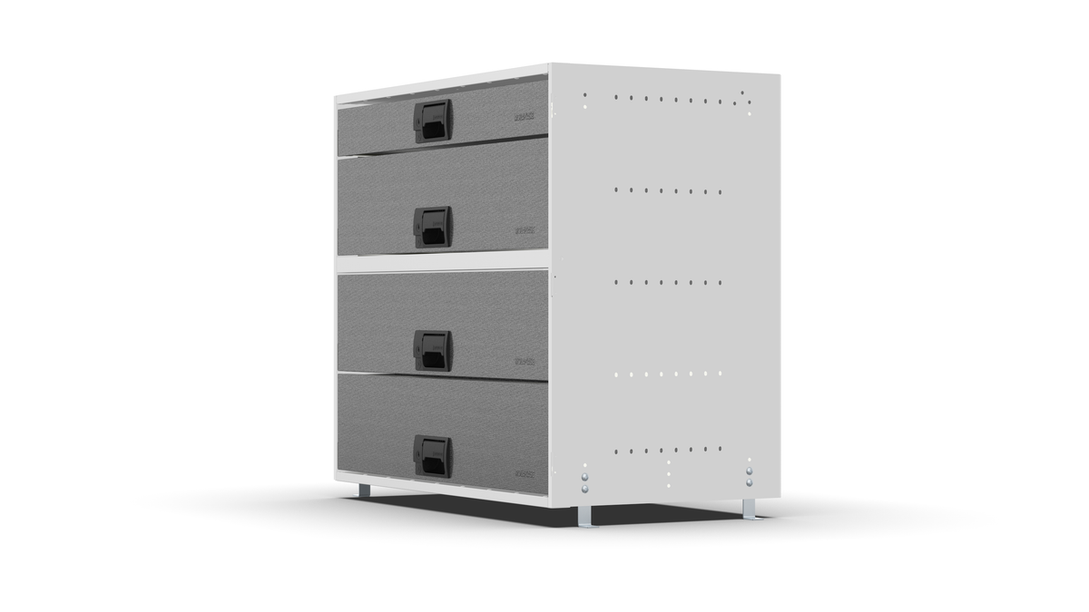 Service Body & Van Drawer Unit – 4 Mixed-Depth Drawers – 33″W × 29.3″H × 18″D