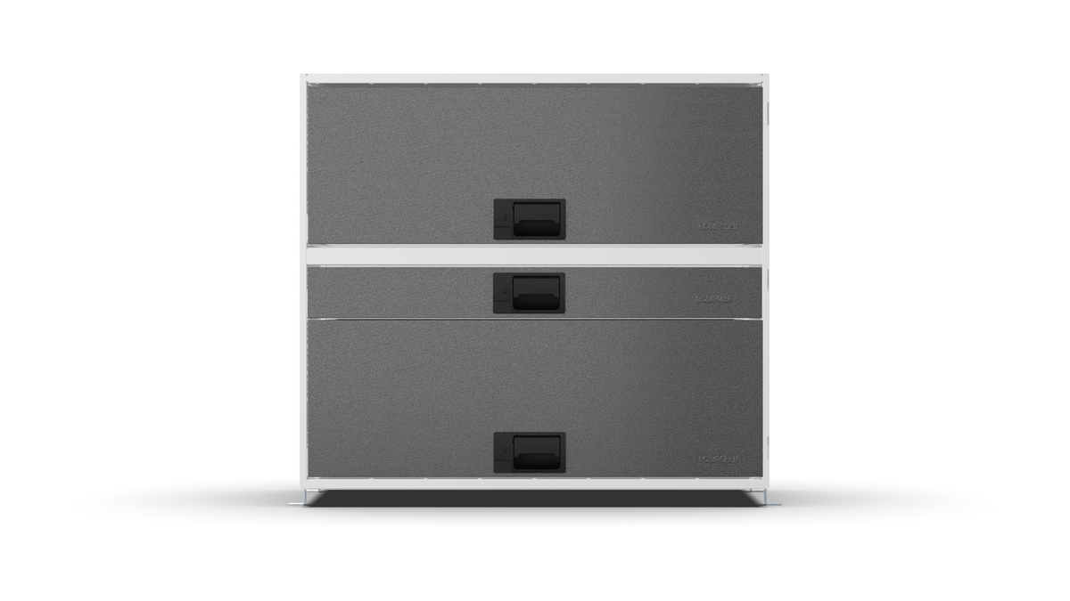 Service Body & Van Drawer Unit – 3 Mixed-Depth Drawers – 33″W × 29.3″H × 18″D