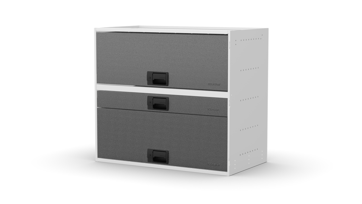 Service Body & Van Drawer Unit – 3 Mixed-Depth Drawers – 33″W × 29.3″H × 18″D