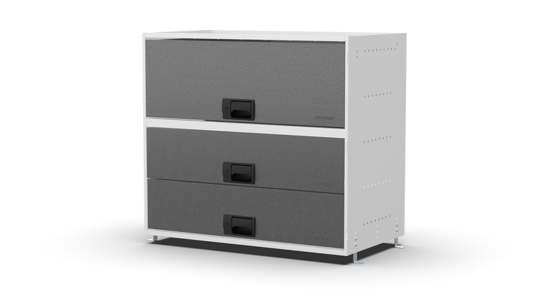 Service Body & Van Drawer Unit – 3 Mixed-Depth Drawers – 33″W × 29.3″H × 18″D