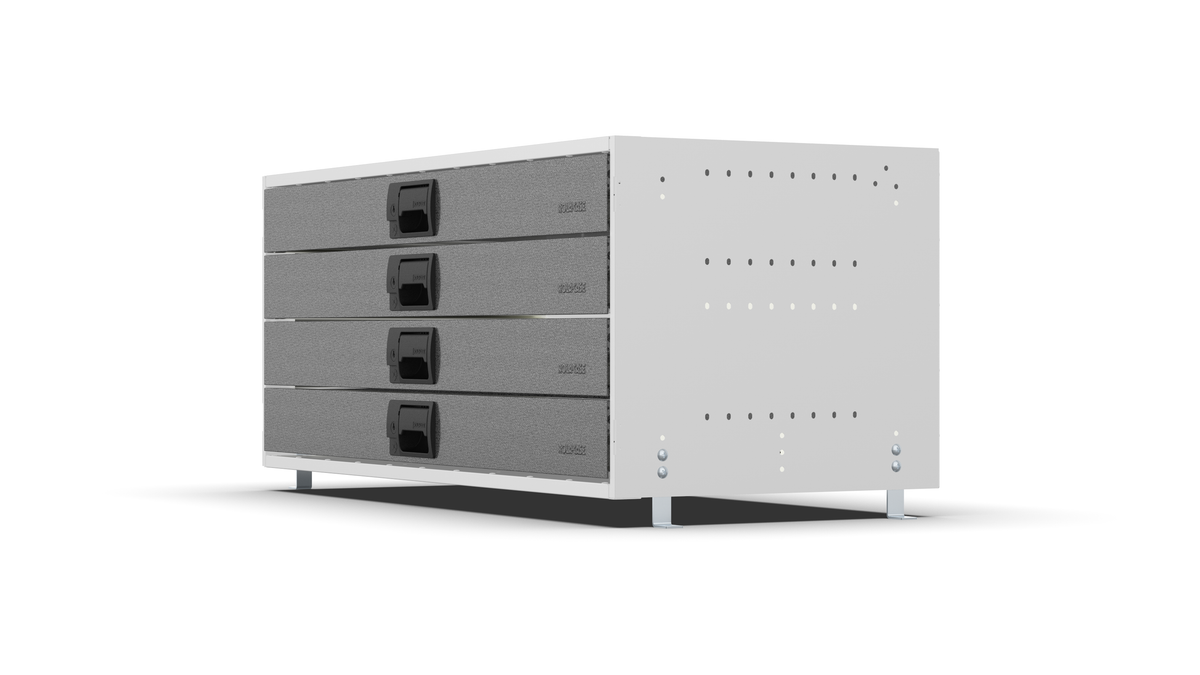 Service Body & Van Drawer Unit – 4 Drawers – 39.7″W × 16.5″H × 18″D