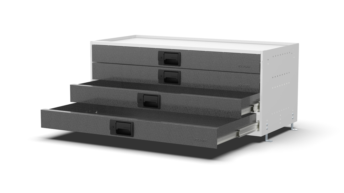 Service Body & Van Drawer Unit – 4 Drawers – 39.7″W × 16.5″H × 18″D