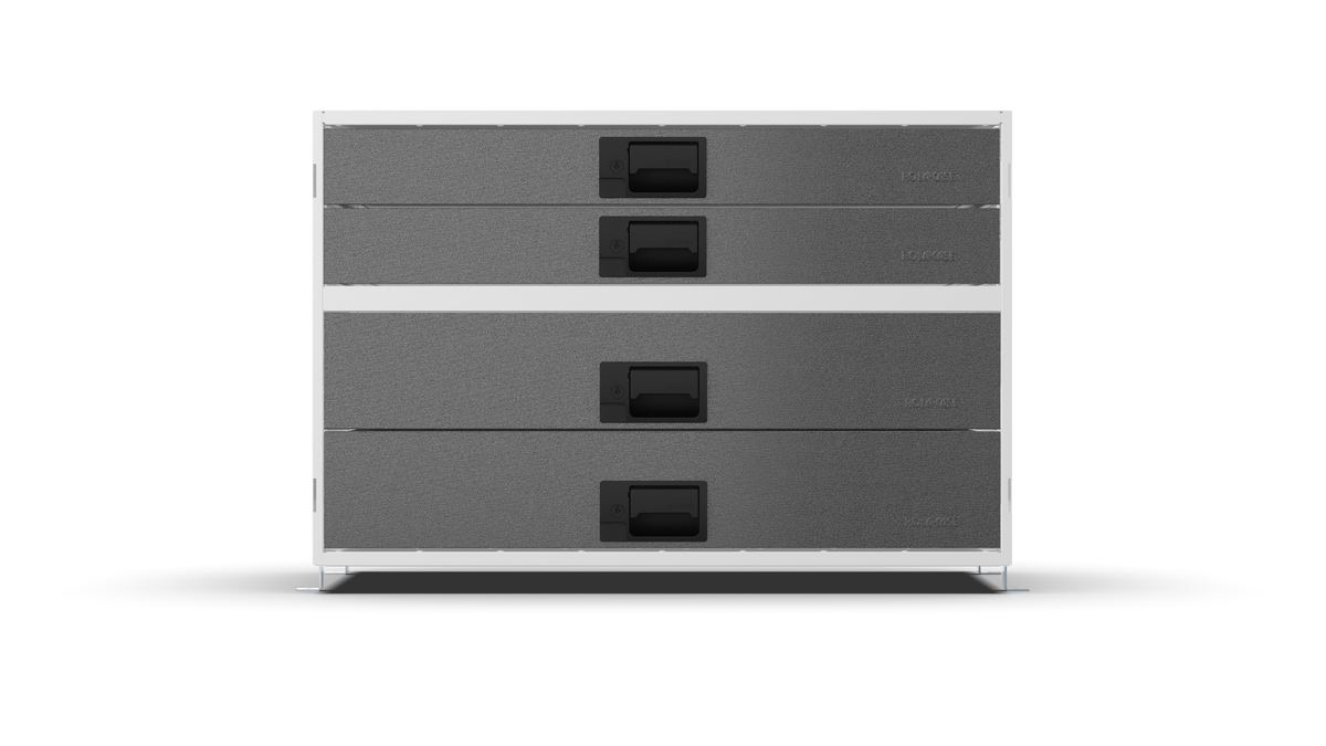 Service Body & Van Drawer Unit – 4 Mixed-Depth Drawers – 33″W × 21.5″H × 18″D