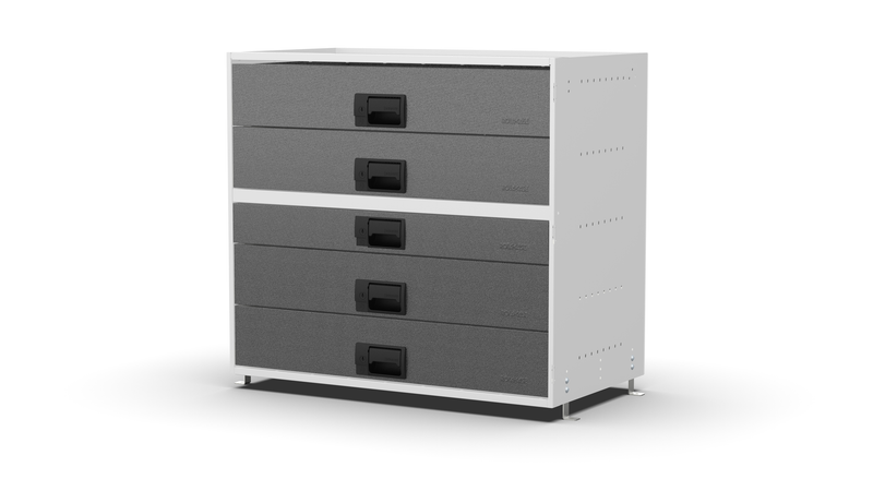 Service Body & Van Drawer Unit – 5 Mixed-Depth Drawers – 33″W × 29.3″H × 18″D