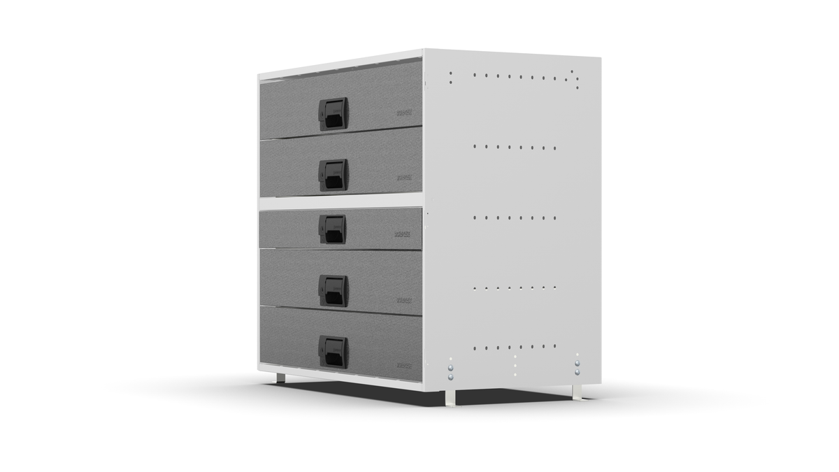 Service Body & Van Drawer Unit – 5 Mixed-Depth Drawers – 33″W × 29.3″H × 18″D