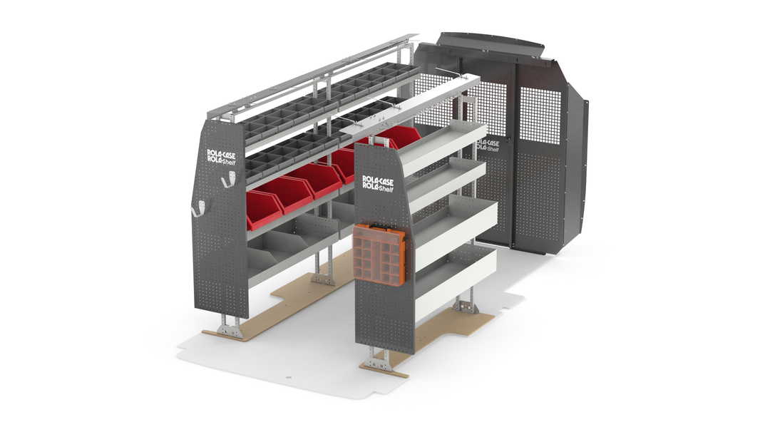 148" WB Van Shelving Package – Ford Transit Mid Roof (Most Popular Setup)