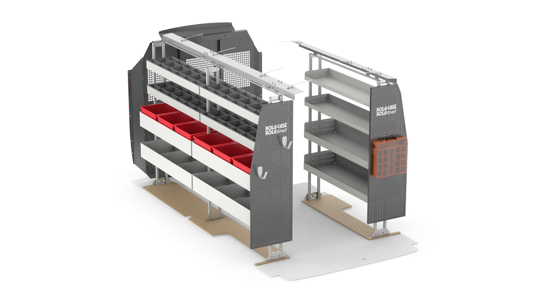 148" WB Van Shelving Package – Ford Transit Mid Roof (Most Popular Setup)