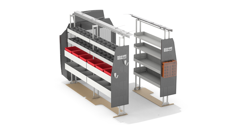 148" WB Van Shelving Package – Ford Transit High Roof (Most Popular Setup)