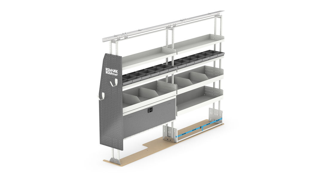 148" WB HVAC Van Shelving Package – Ford Transit High Roof