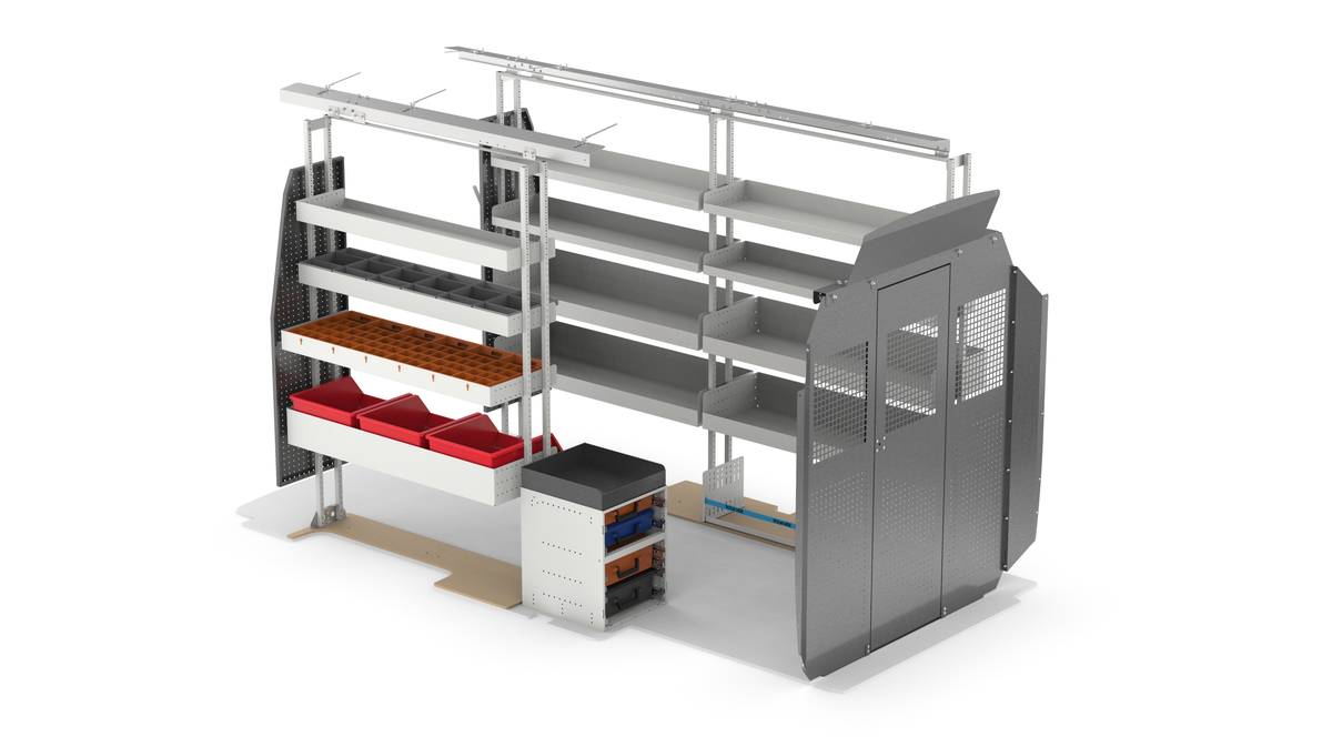 Ford Transit 148" WB High Roof Service Van Shelving Package