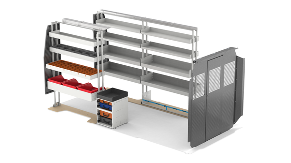 Ram Promaster 159" WB High Roof - Service Bin Package Kit Rear View