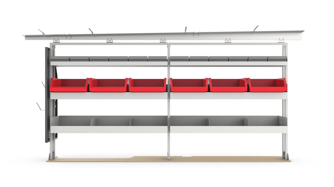 103" Driver Side Van Shelving Package | Best-Selling Tool Storage System