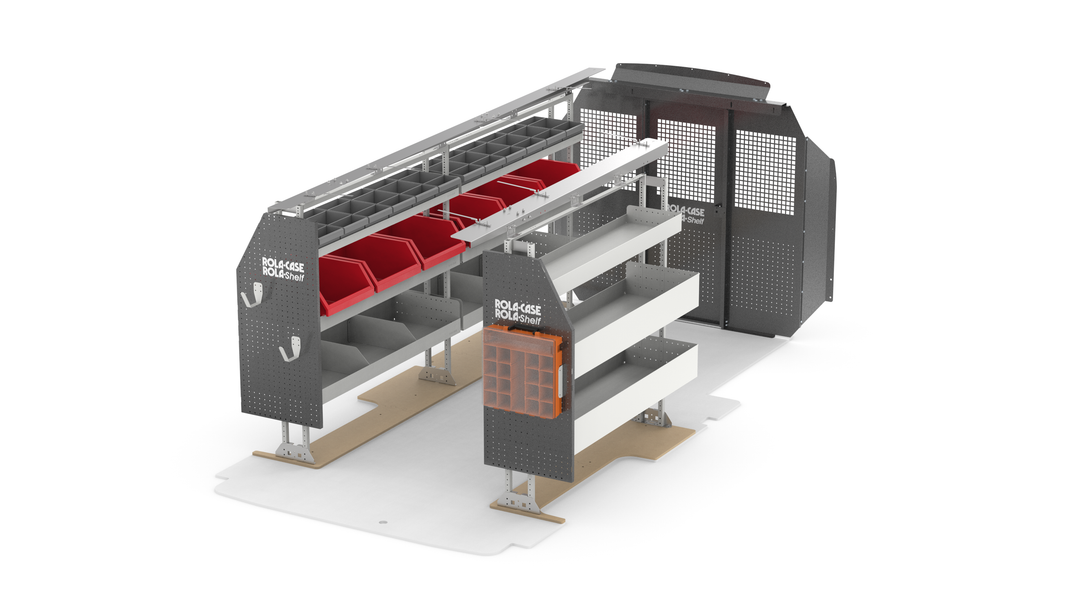 148" WB Van Shelving Package – Ford Transit Low Roof (Most Popular Setup)