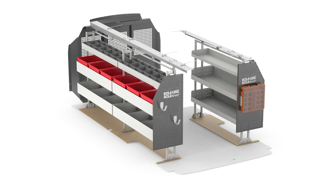 148" WB Van Shelving Package – Ford Transit Low Roof (Most Popular Setup)