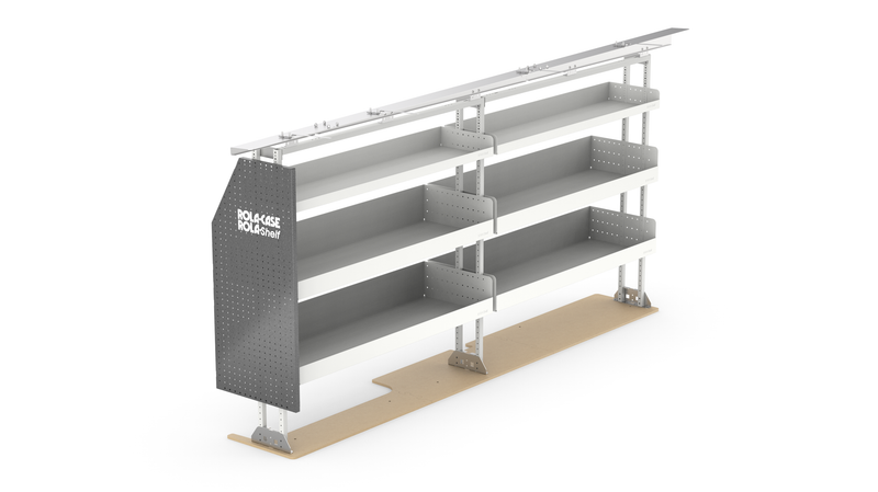 103" Driver Side Van Shelving Basic Package | Compact Storage System