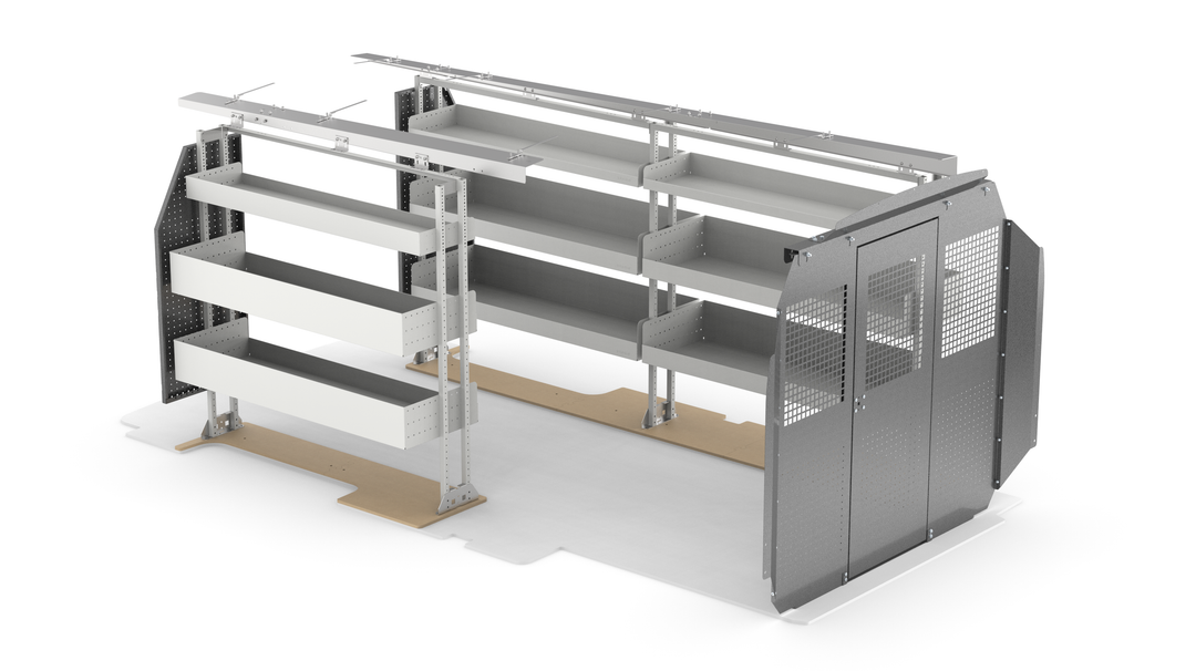 148" WB Basic Van Shelving Package – Ford Transit Low Roof