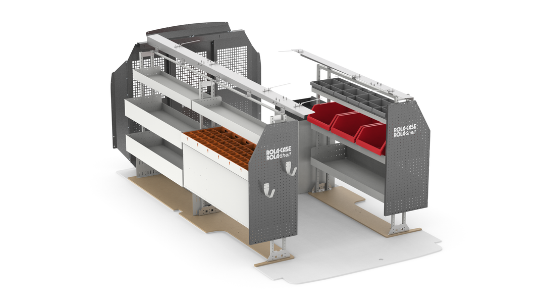 148" WB General Van Shelving Package – Ford Transit Low Roof