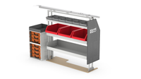 52" Passenger Side General Van Shelving with Bin Storage | Contractor Setup