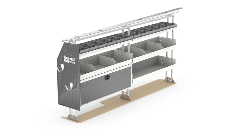 103" Driver Side HVAC Van Shelving Package | Tool & Refrigerant Storage