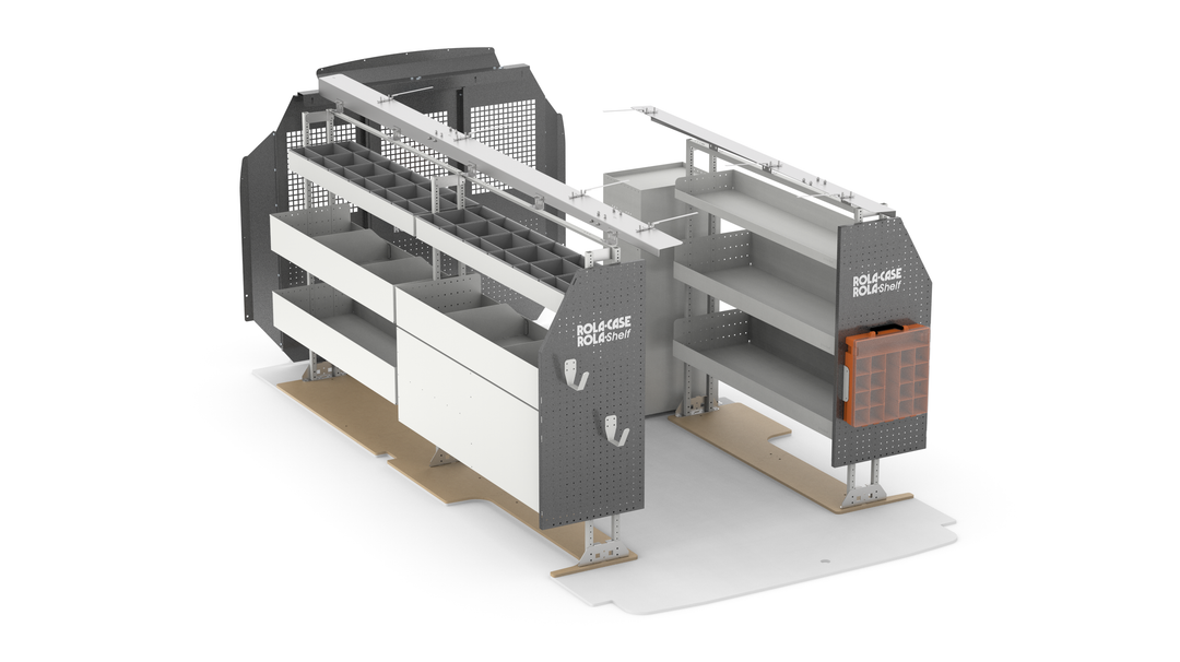 148" WB HVAC Van Shelving Package – Ford Transit Low Roof