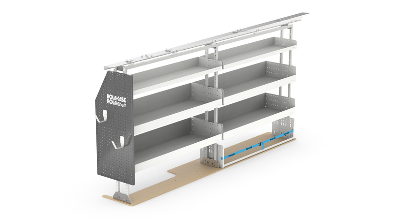 103" Driver Side Van Shelving Service Package | Tool & Parts Storage System