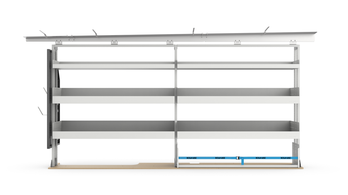 103" Driver Side Van Shelving Service Package | Tool & Parts Storage System