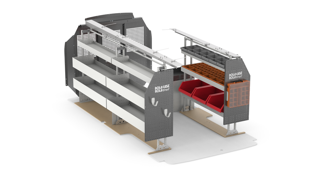 148" WB Service Van Shelving Package – Ford Transit Low Roof