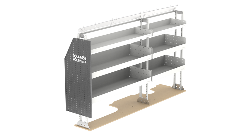 Basic 86" Driver Side Van Shelving Bin Package