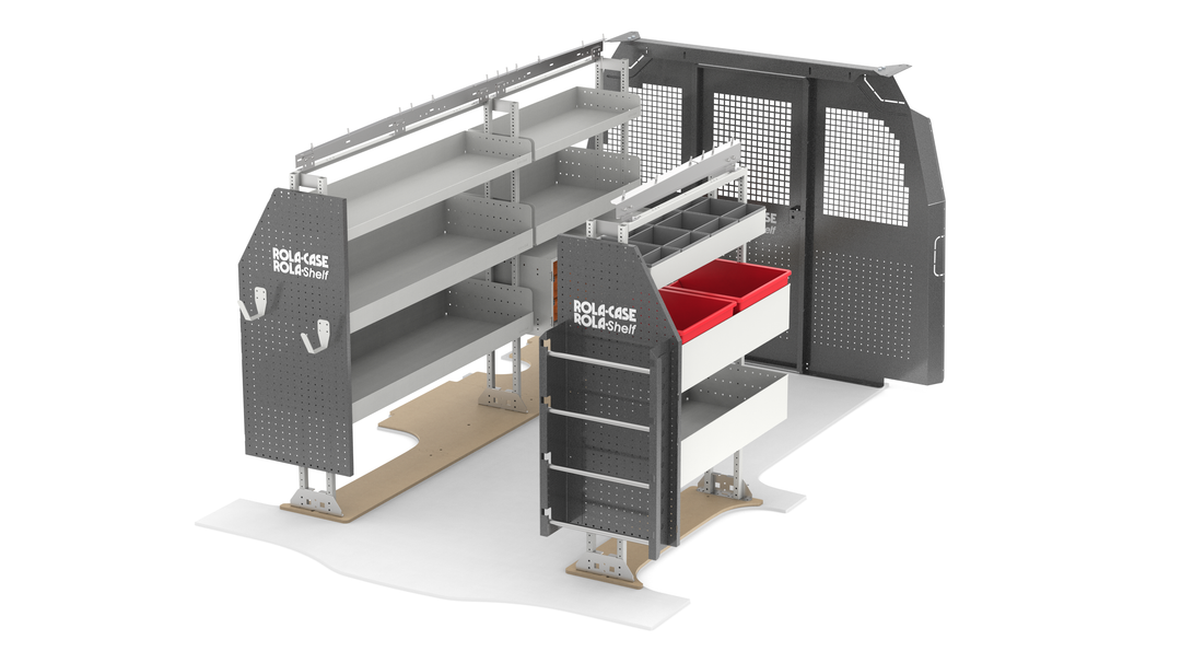 135" WB Electrical Van Shelving Package + Bulkhead – Chevrolet Express / GMC Savana