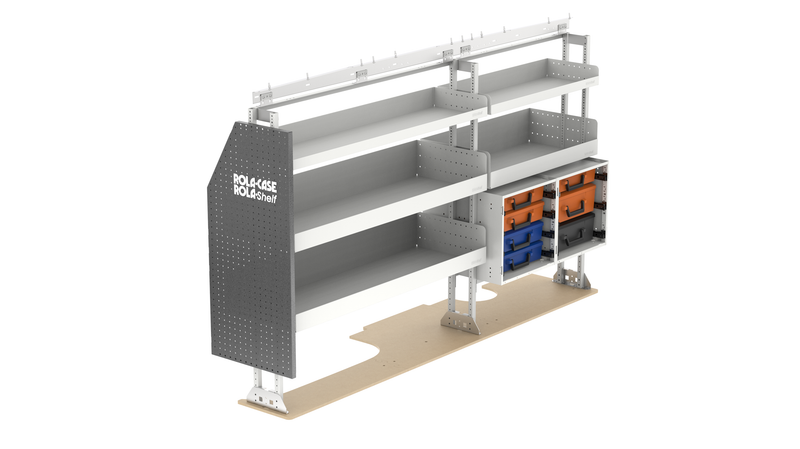 Service 86" Driver Side Van Shelving Bin Package