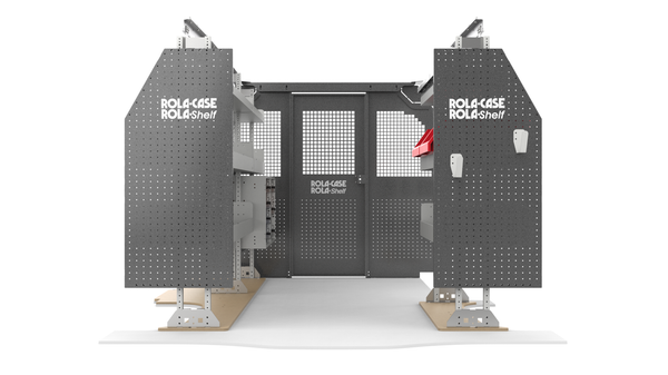 Chevy Express 135" WB Service Bin Package with Partition kit Front View