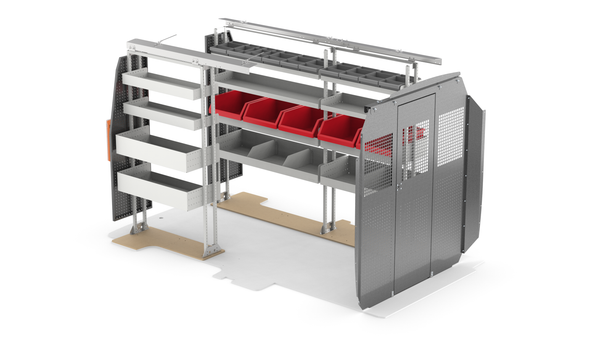 Ford Transit 130" WB Mid Roof America's Most Popular Bin Package Kit