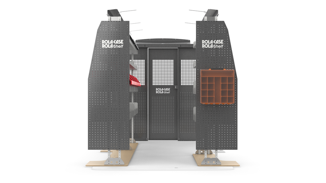 130" WB Most Popular Van Shelving Package + Bulkhead - Ford Transit Mid Roof