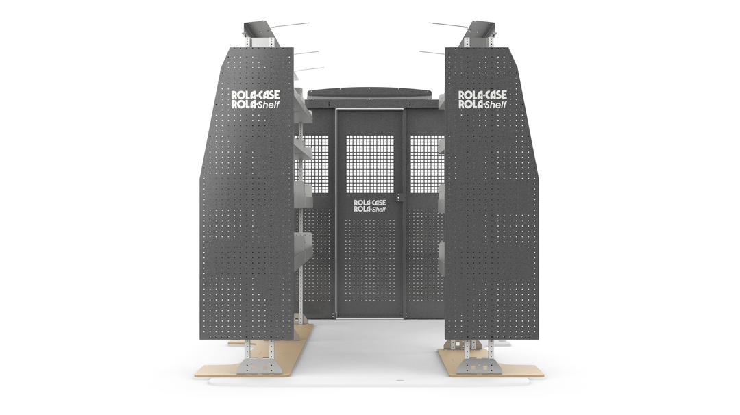 Ford Transit 130" WB Mid Roof Basic Bin Package Kit Front View