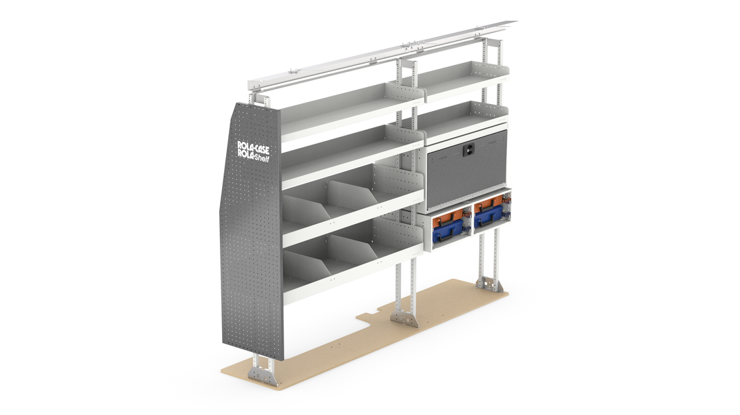 130" WB General Van Shelving Package + Bulkhead - Ford Transit Mid Roof