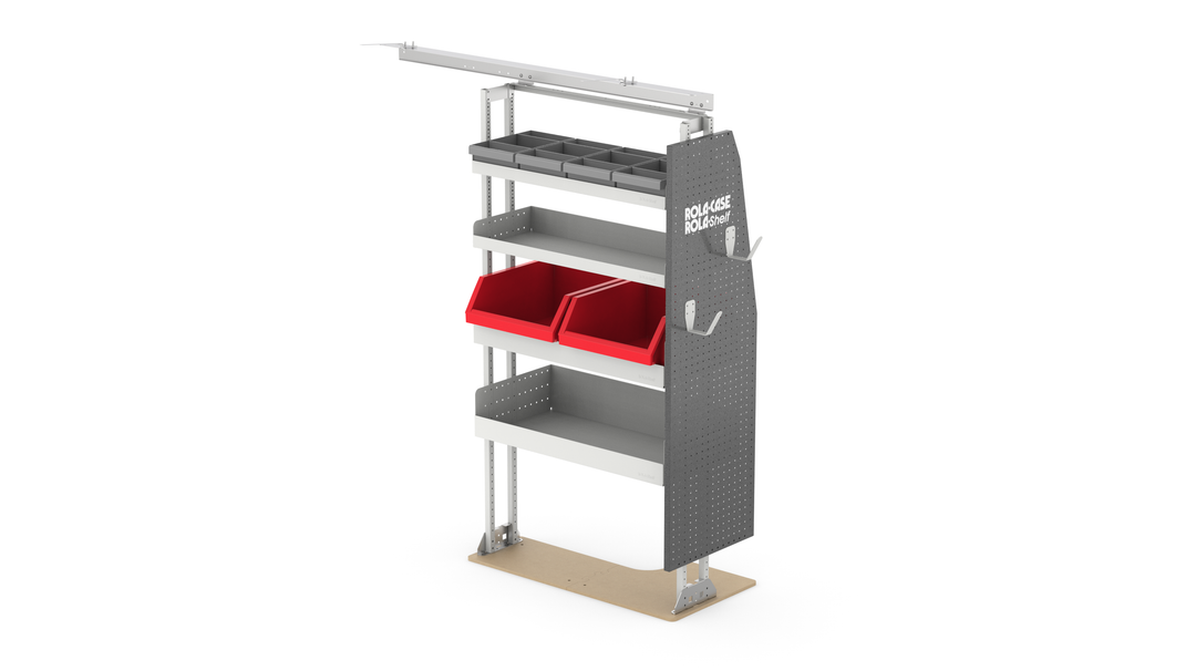 130" WB Service Van Shelving Package + Bulkhead - Ford Transit Mid Roof