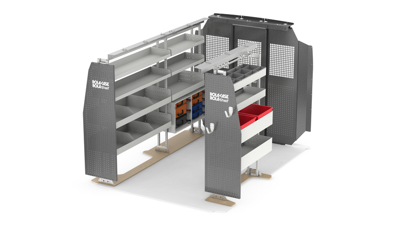 118" WB Service Van Shelving Package + Bulkhead – Ram ProMaster Standard Roof