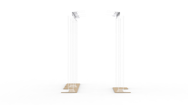 Ford Transit 148" WB Mid & High Roof - Floor & Roof Anchor Kit #RSVAKFT148MHR20