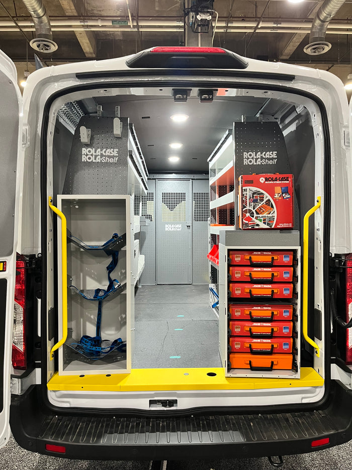 RolaCase electrician van rear view parts case cabinet